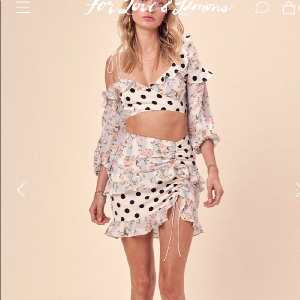 For love and lemons top and skirt